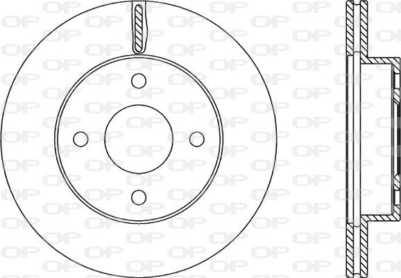 OPEN PARTS Тормозной диск BDA2216.20